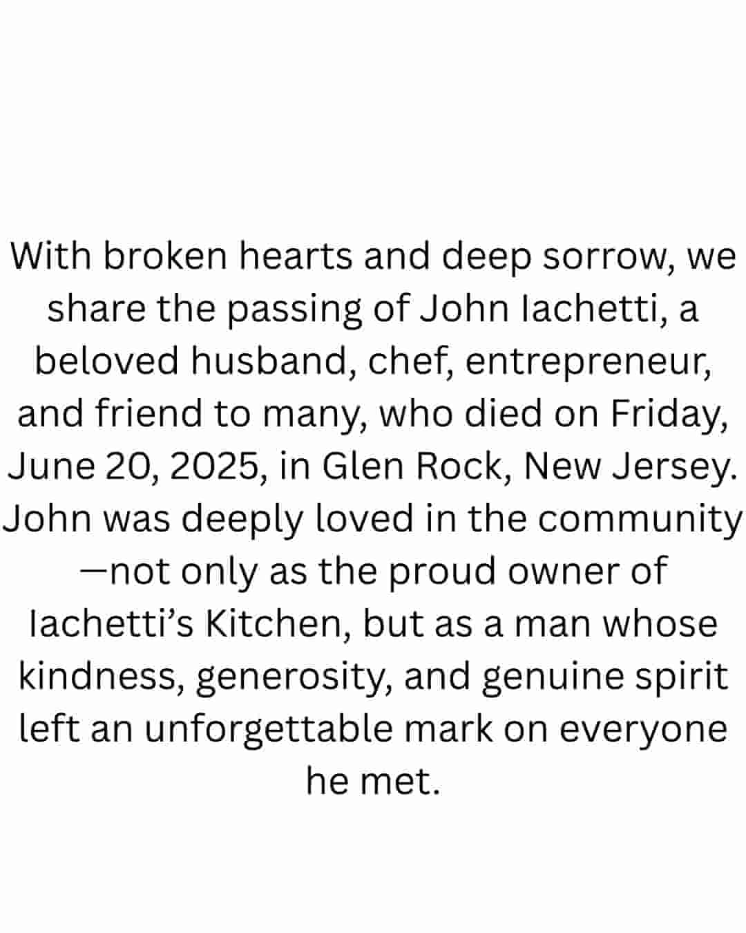 John Iachetti Obituary 