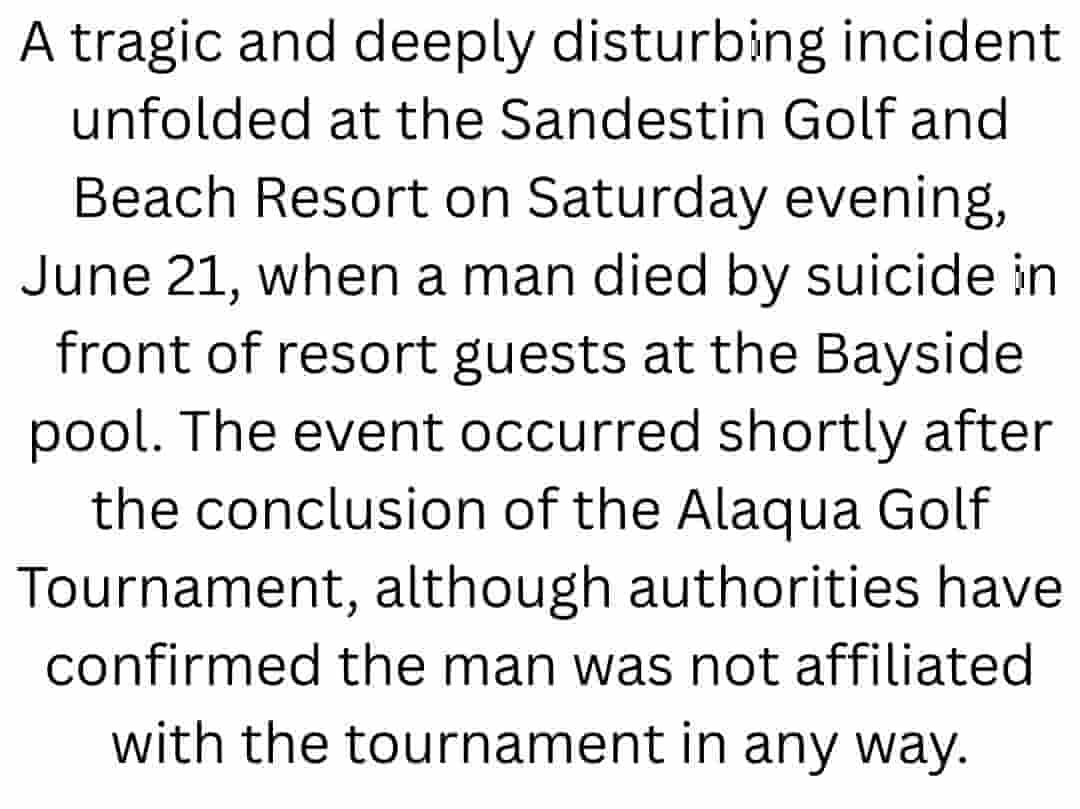 Sandestin Suicide