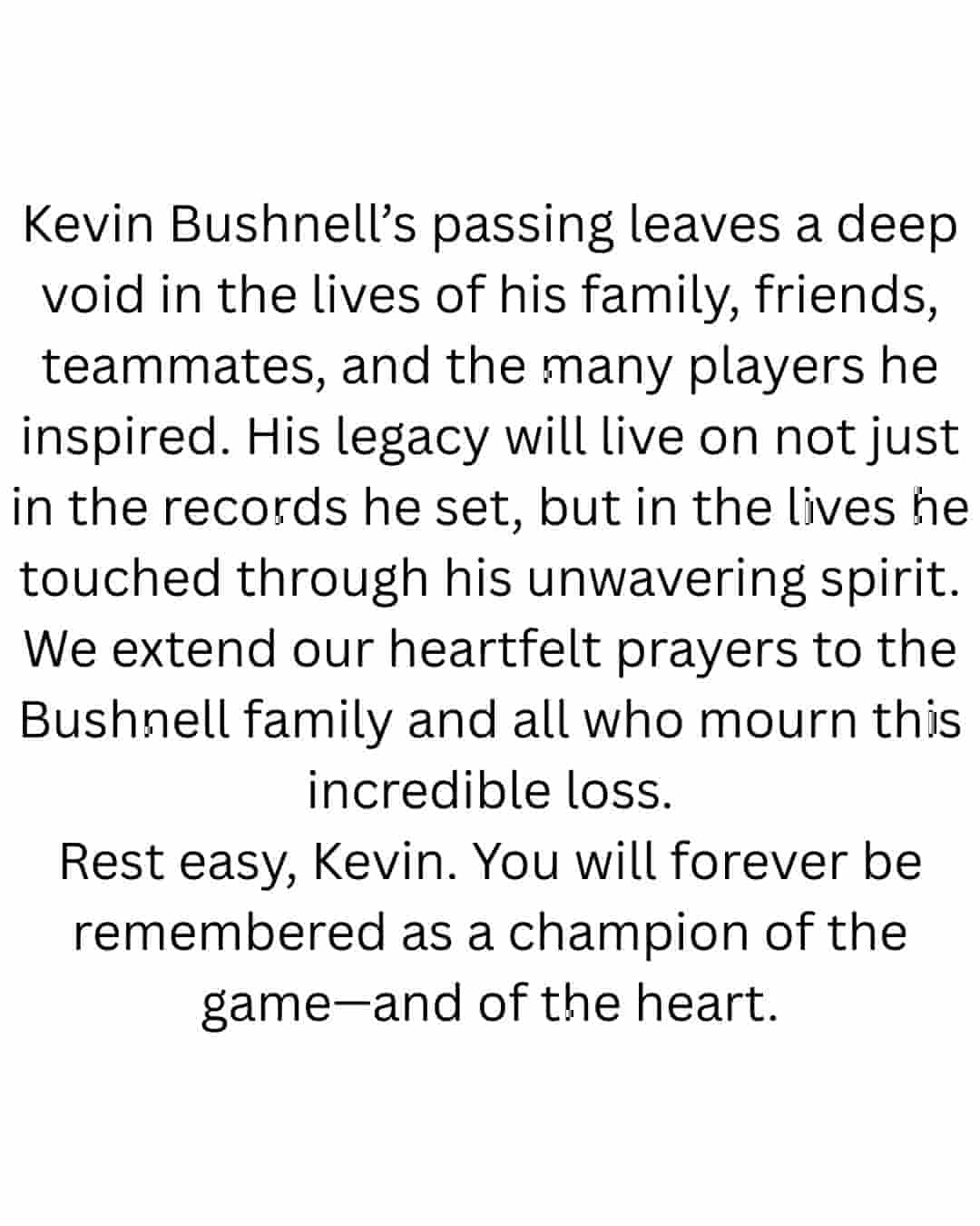 Kevin Bushnell Obituary