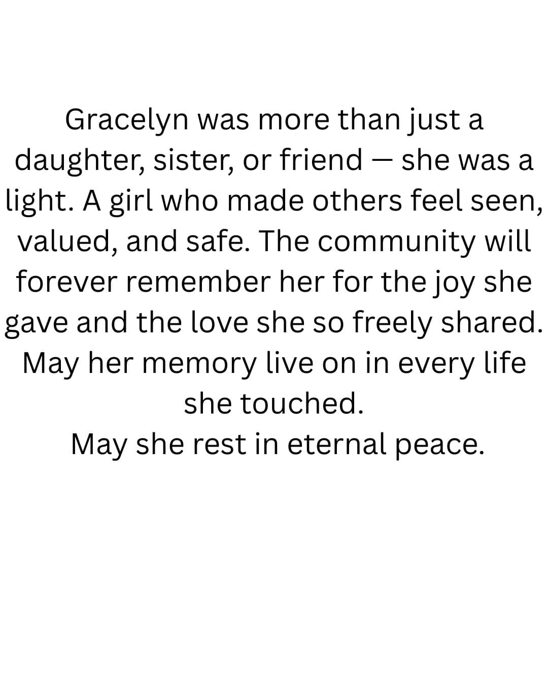 Gracelyn Ziegler Obituary